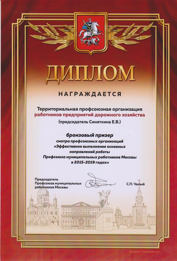 Диплом бронза