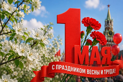 Председатель совета Елена Синяткина поздравляет с Первомаем