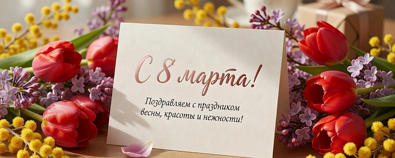 Председатель совета Елена Синяткина поздравляет с 8 МАРТА